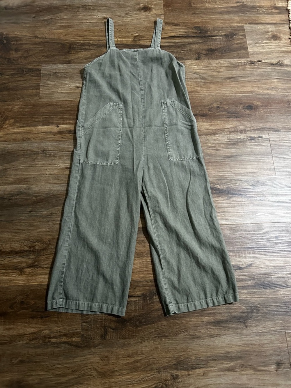 Women’s Universal Thread Green Wide-Leg Linen Jumpsuit- extra small - Picture 3 of 5